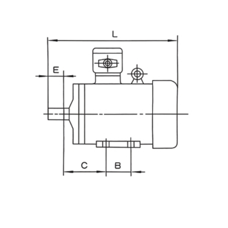 機座帶底腳、端蓋上無(wú)凸緣的電動(dòng)機(B3)